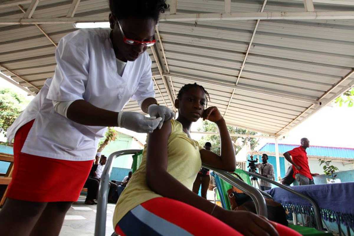 Free HPV immunisation is being provided by private hospitals in Angola. Credit: LMC