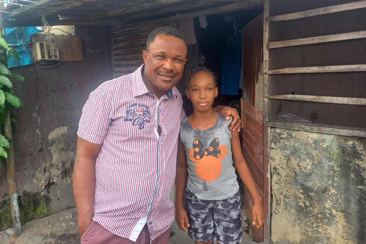 Joseph Michael and his daughter, Cherish. Credit: Afeez Bolaji