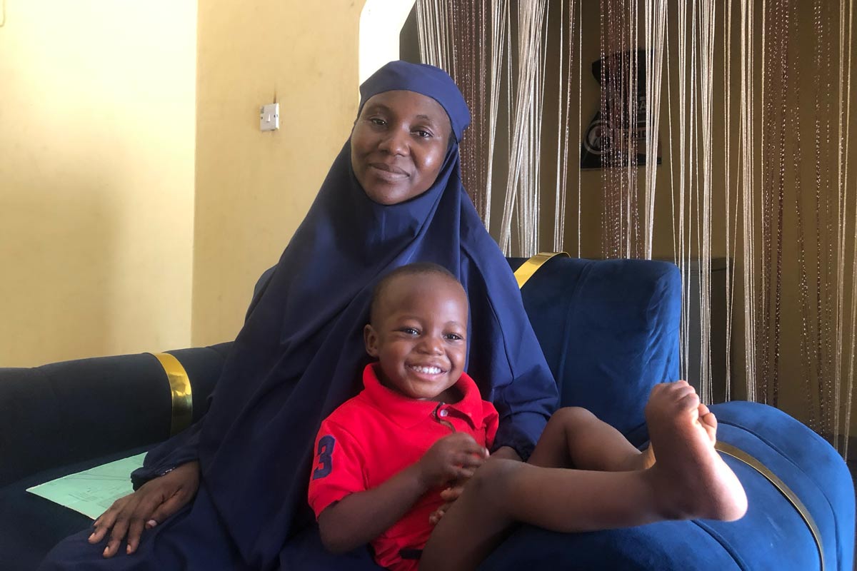 Namana Umar and her son. Credit: Ekpali Saint
