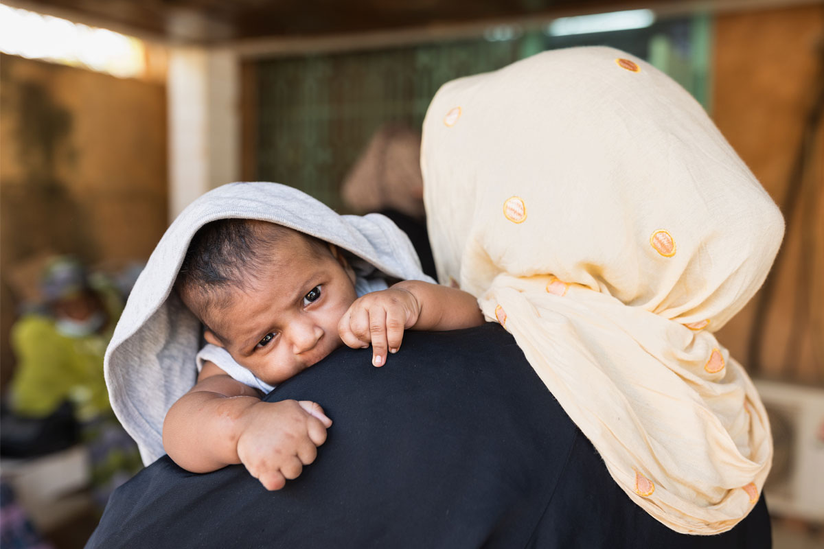 A mother brings her child to get vaccinated at a health centre in Niamey, Niger. Credit: Isaac ​Griberg