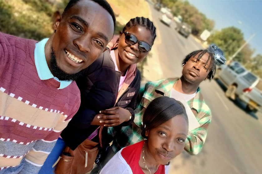 Youth health ambassadors on outreach. Photo courtesy of the subjects