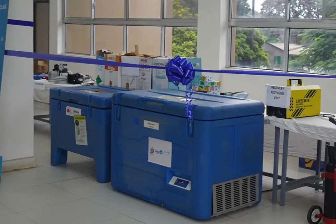 A solar cold chain repairmen toolbox kit sits in the classroom at Nortec College Zambia. Credit: UNICEF Zambia