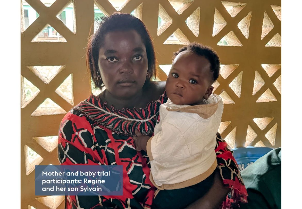 Mother and baby trial participants: Regine and her son Sylvain