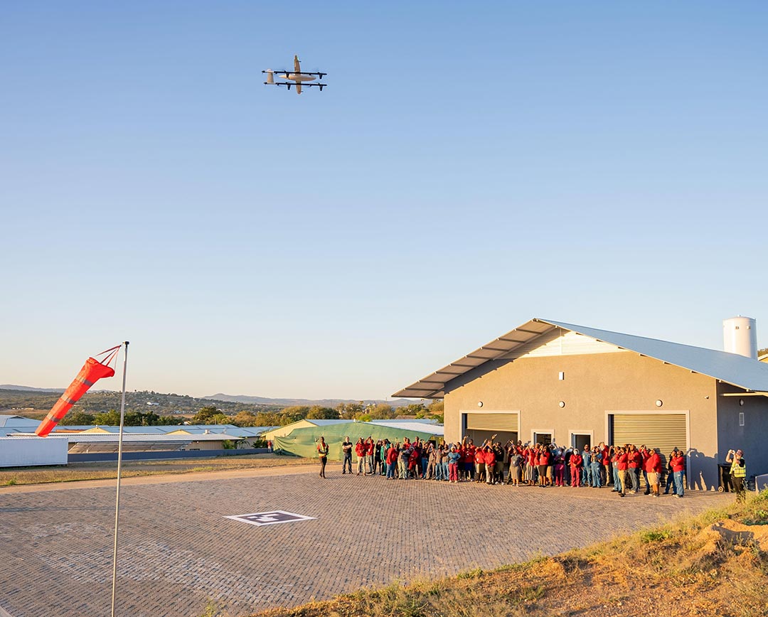 Nkwe drone take-off. Credit: Nkwe