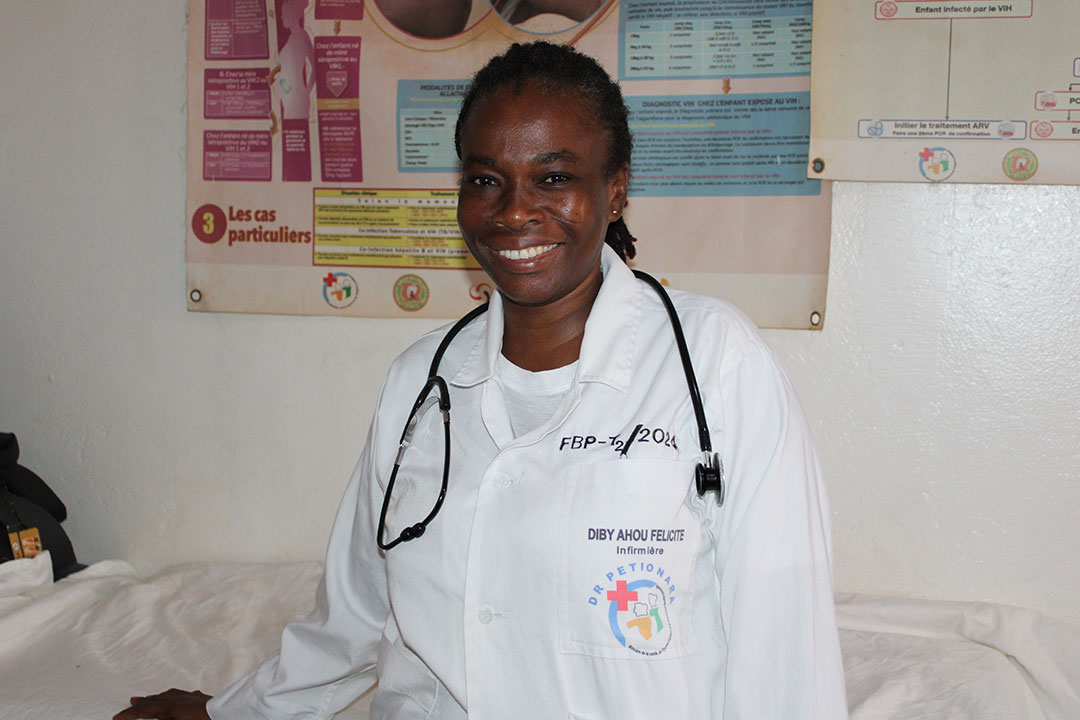 Nurse Diby Felicité in Niakara, Cote d'Ivoire. Credit: Jean Jacques SOHA