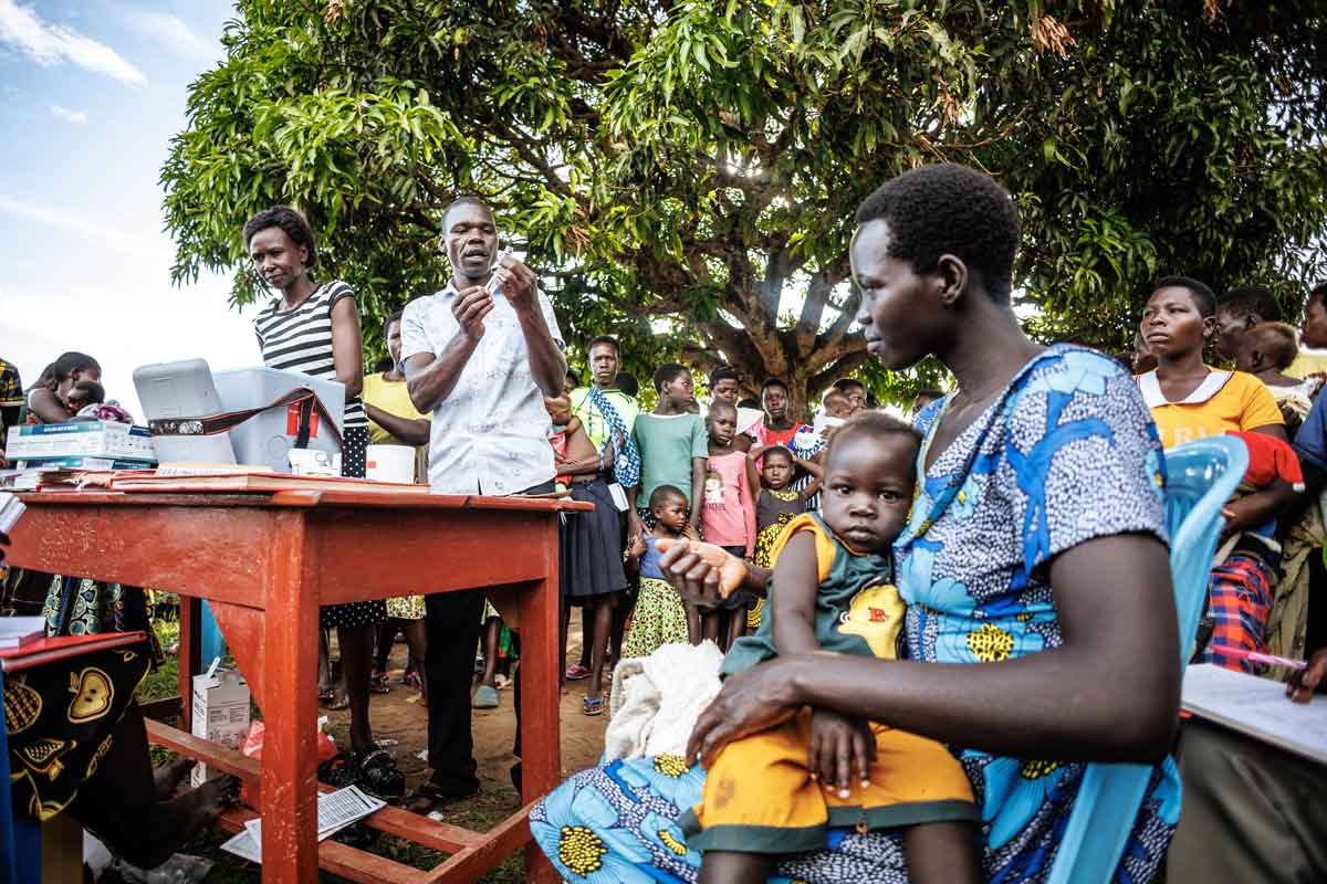 Malaria vaccination in the Apac District, Uganda. Credit: Gavi/2025/Jjumba Martin