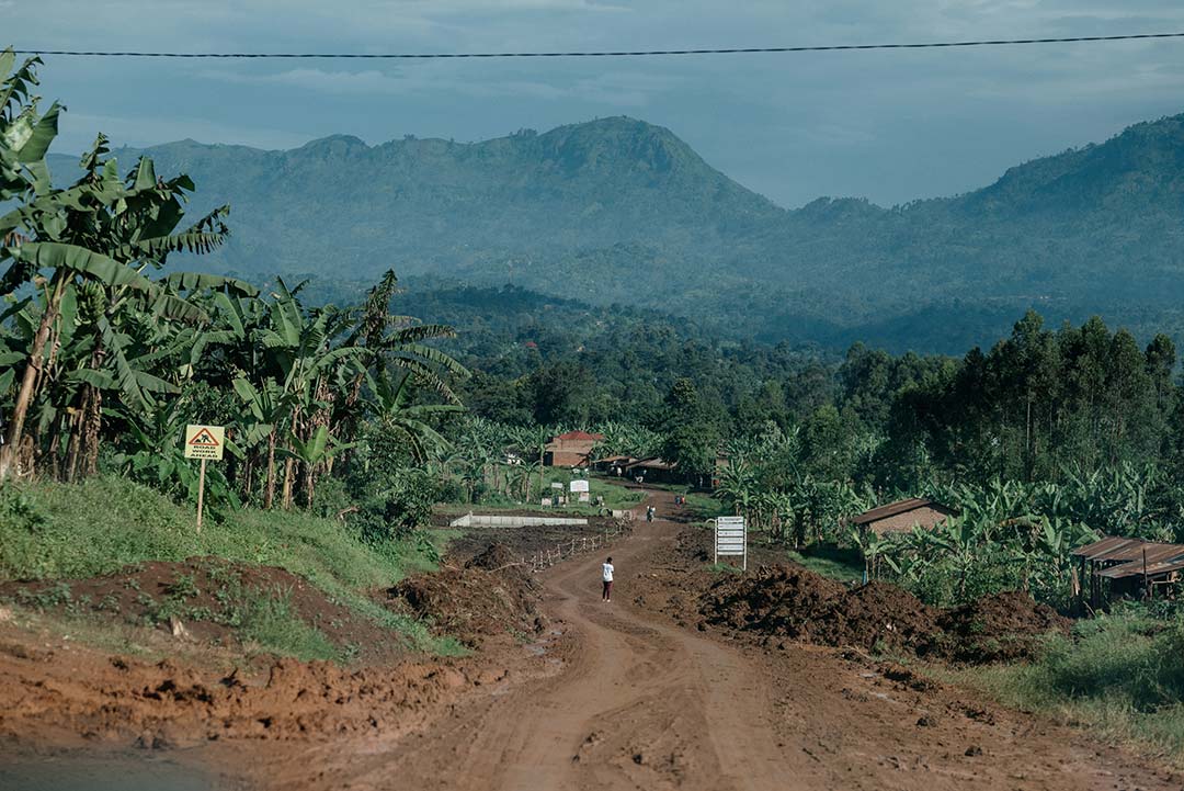 The road and terrain to Buhugu Heath Centre III, Sironko District.