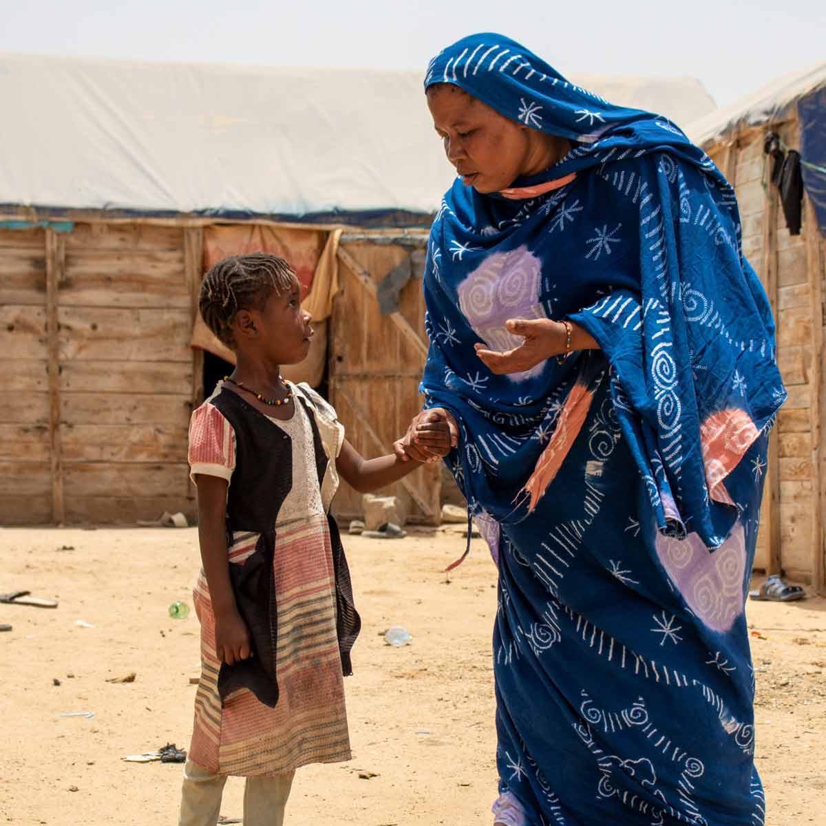 Aichetou Mohamed and her daughter Mariem. Credit Santé Globale, Mauritania
