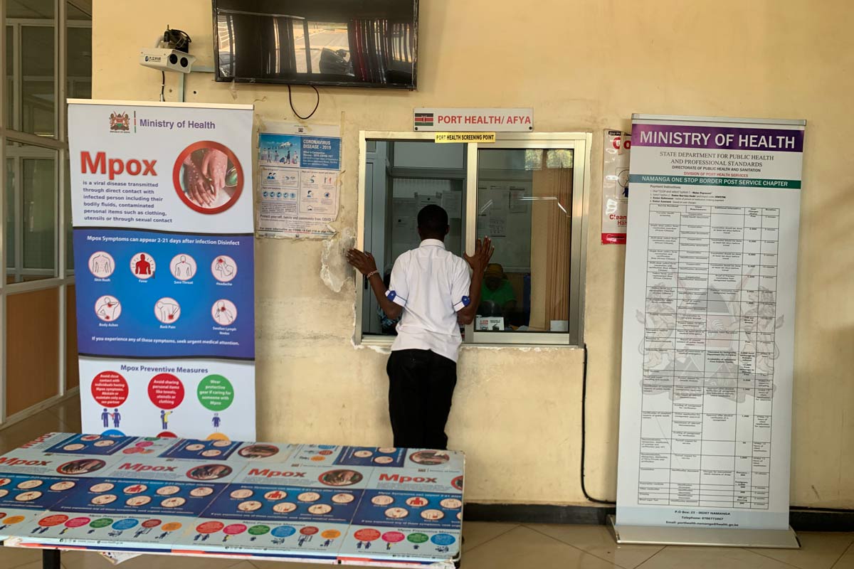 A driver going through Port Health at Namanga Border. Credit: Pauline Tom
