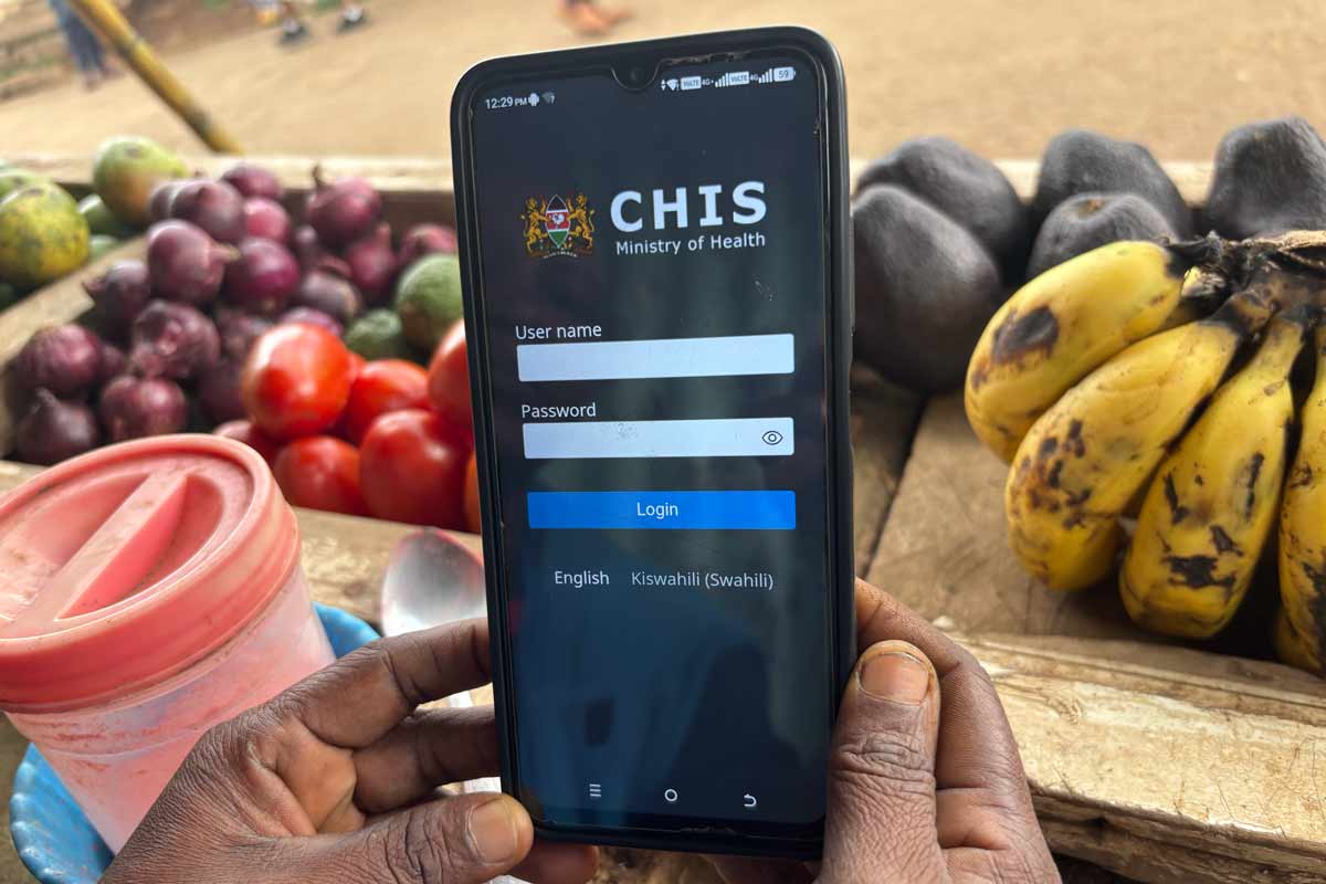 eCHIS system used by Community Health Promoters to report incidences. Credit: Pauline Tom