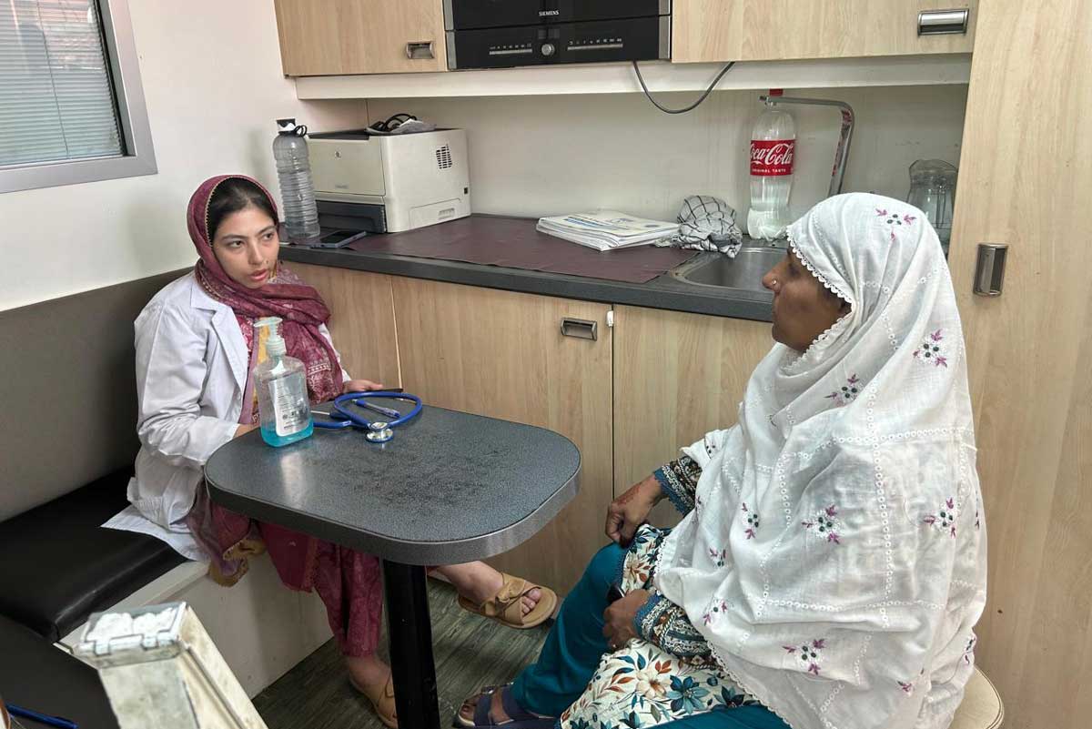 Dr Warda says Field Hospitals are raising awarenss among community women regarding vaccination and mother and child healthcare. Credit: Rahul Basharat