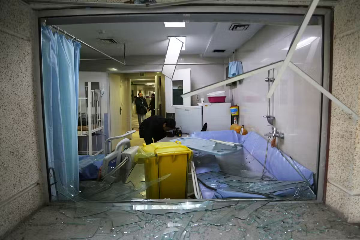 Damage caused by US and Israeli attacks on Shahid Motahhari Hospital in Tehran. Anadolu/Getty
