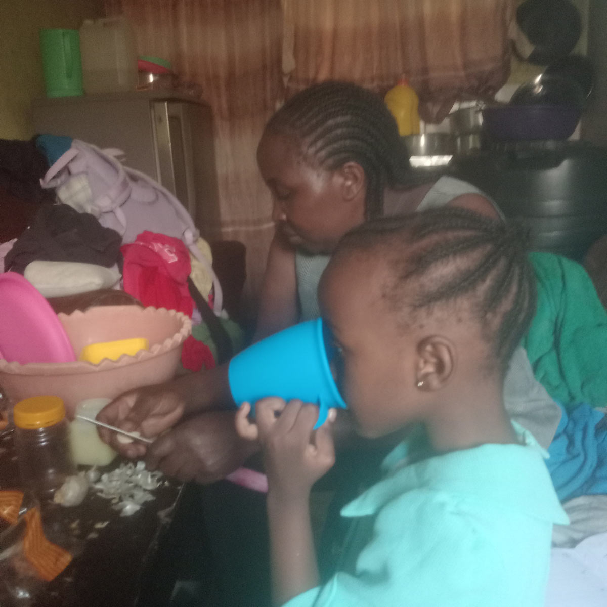 Josephine with her daughter. Credit: Gitonga Njeru