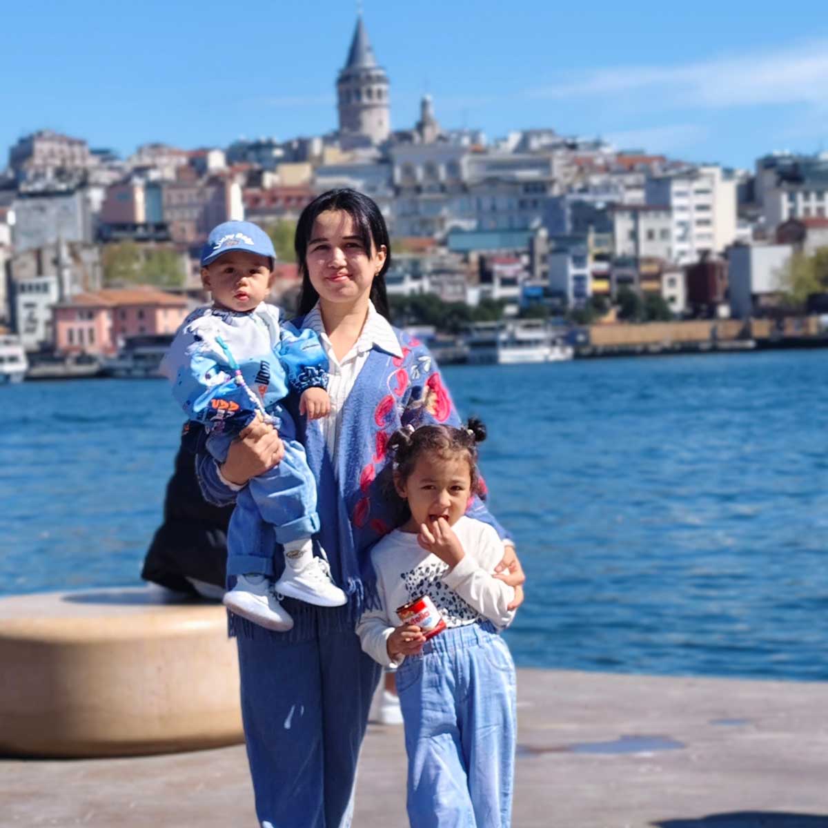 Mokhinur Sotvoldieva resident of Qorg'ontepa village and mother of two. Credit: Umida Maniyazova