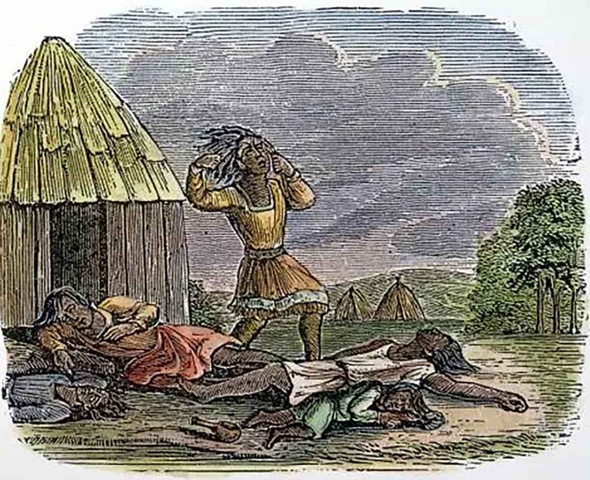 Native Americans: smallpox. Artist, Granger, 1853. Fine Art America.