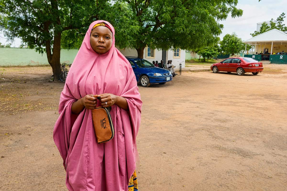 Rahama Isa, a mother in Buni-Gari, Yobe State, used to worry about missed vaccinations for children in her community. But that worry is no more. Credit: Jesusegun Alagbe