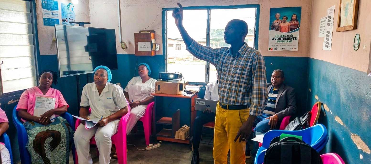 Training for health workers and clinic staff at ACBEF clinics. Credit: ACBEF, Congo