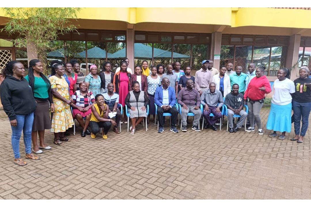 A group photo of the newly-trained CHPs from Vihiga County following their sign language course. Photo by Kelvin Kiliru