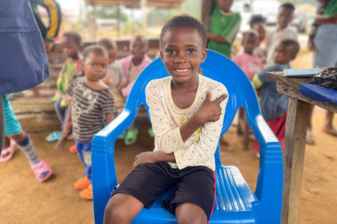 Samuel was missing out on routine vaccination, but the CBCHS immunisation program pulled him back in. Now he’s fully covered and protected from vaccine-preventable diseases. © Delphine Fri – CBCHS Cameroon