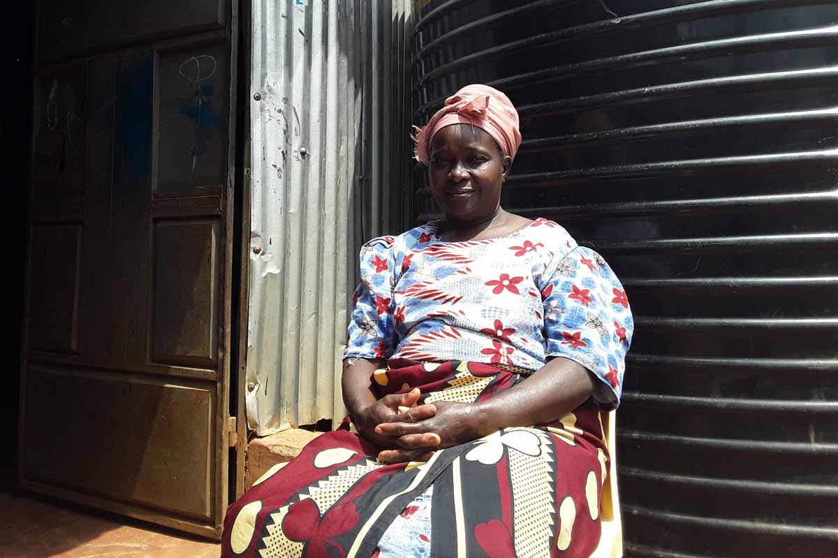 Evarline Ayuma in Kibra informal settlement. She says gender barriers exist even in the capital, as people migrate from rural areas with strongly held traditional beliefs. Credit: Joyce Chimbi