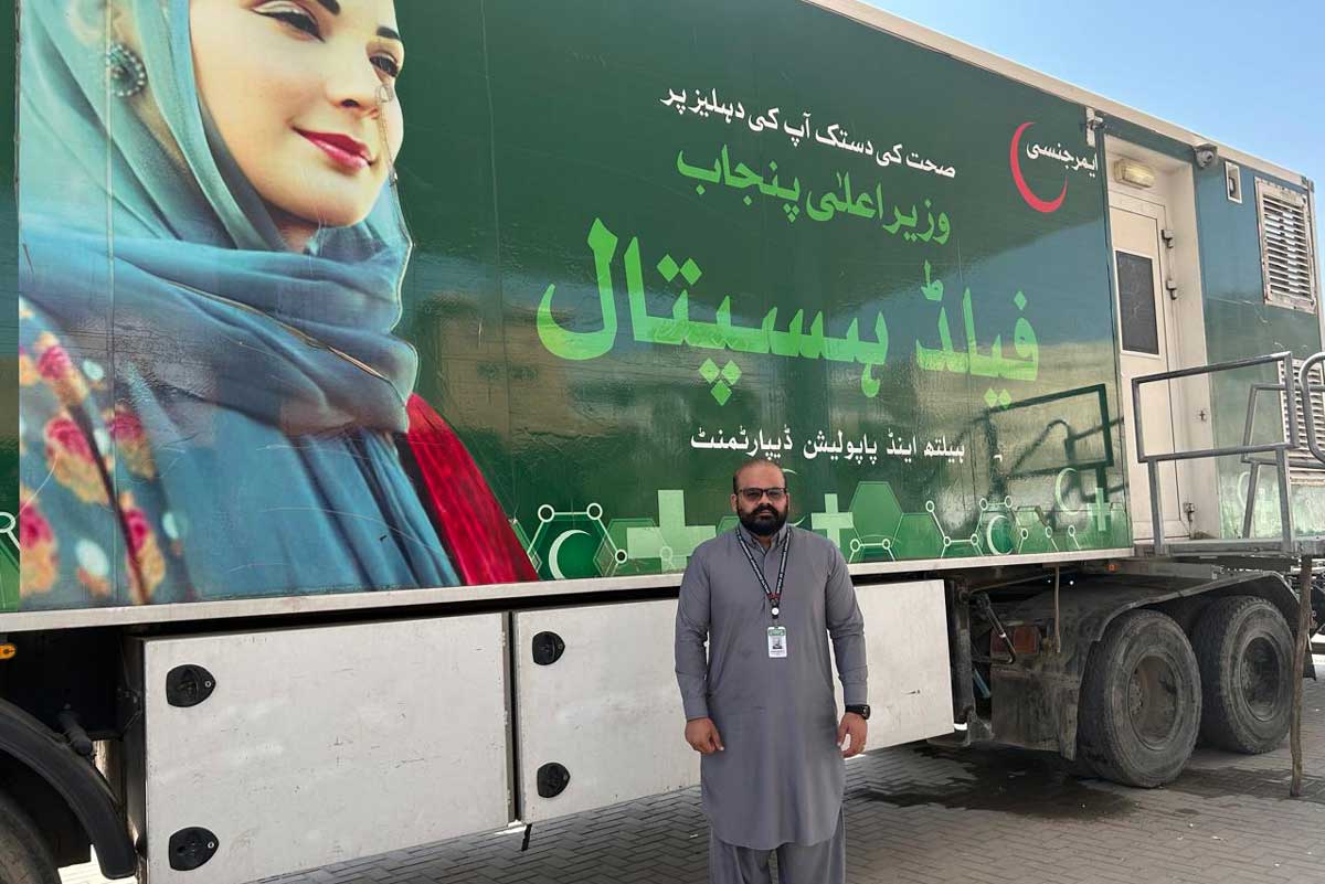 Dr Hanan Goreja, Deputy District Health Officer, Rawalpindi, says field hospitals are helping in closing immunisation gaps. Credit: Rahul Basharat