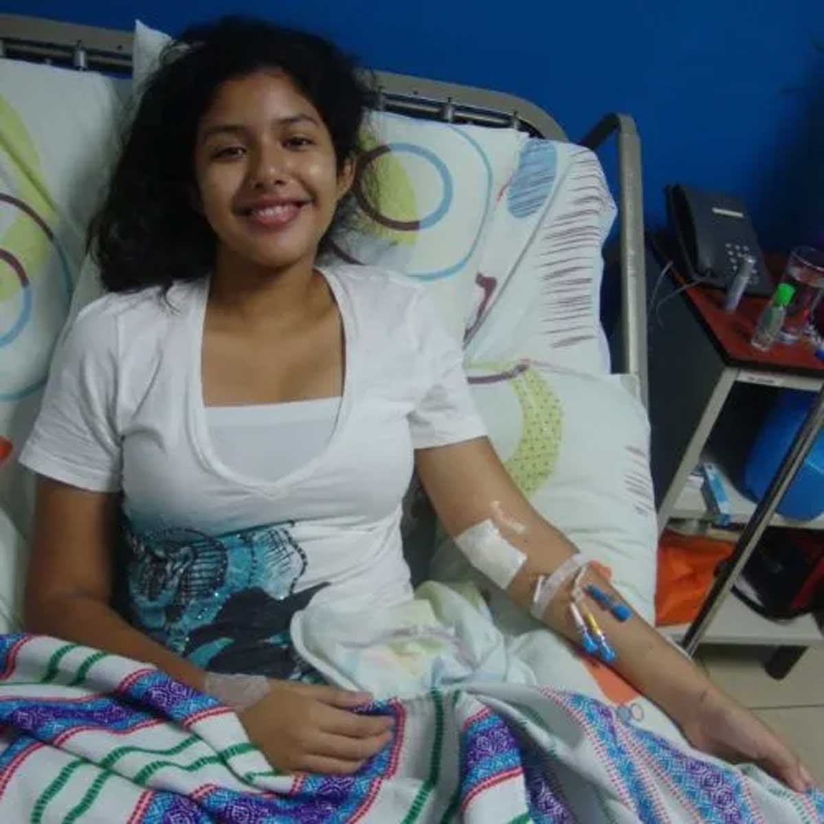 Rebeca in hospital. Credit: José Eduardo Oliva Marín