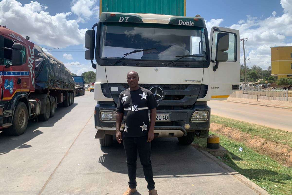 Truck driver Ibrahim Hamadi. Credit: Pauline Tom